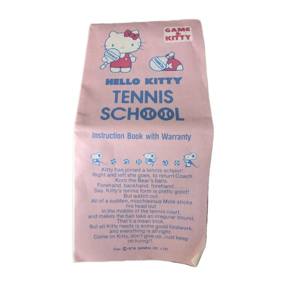 Vintage Hello Kitty Tennis School Handheld Video Game 1976